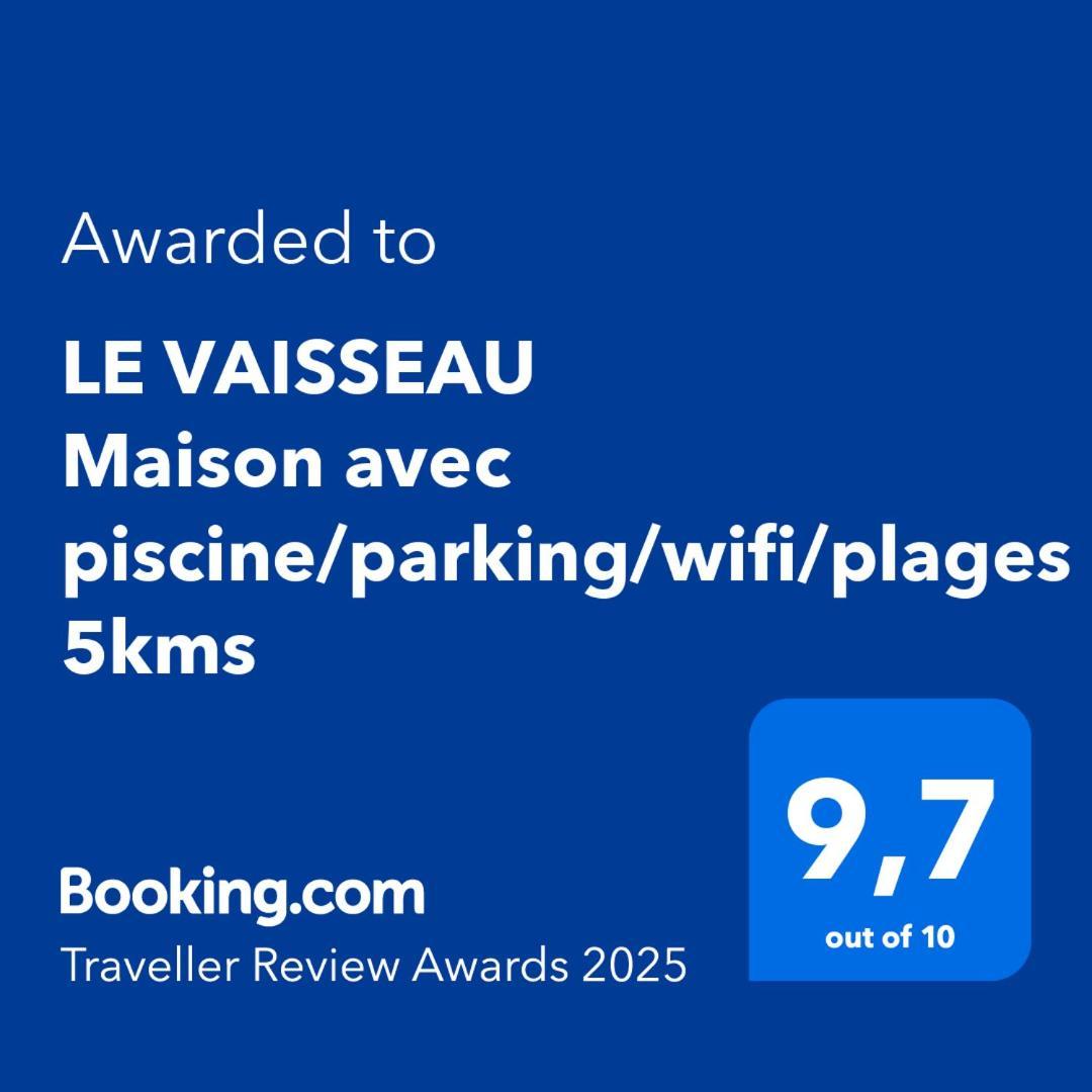Le Vaisseau Maison Avec Piscine/Parking/Wifi/Plages 5Kms 莱马特 外观 照片